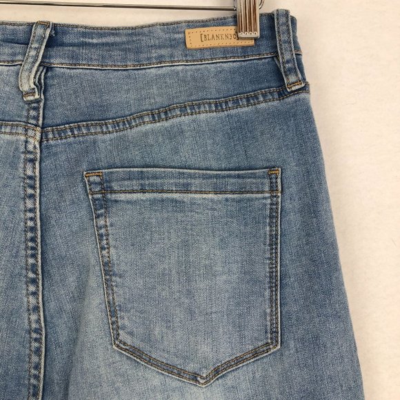BlankNYC Women's Size 30 The Baxter Ribcage Straight Leg High-Rise Blue Jeans - Picture 4 of 15